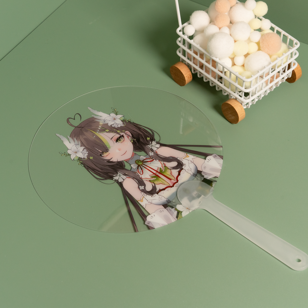 Milky Green Hand Fan