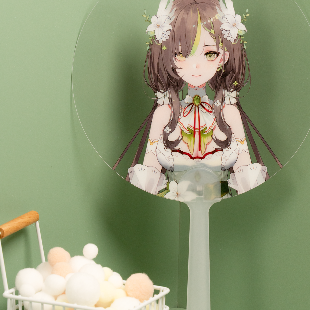 Milky Green Hand Fan