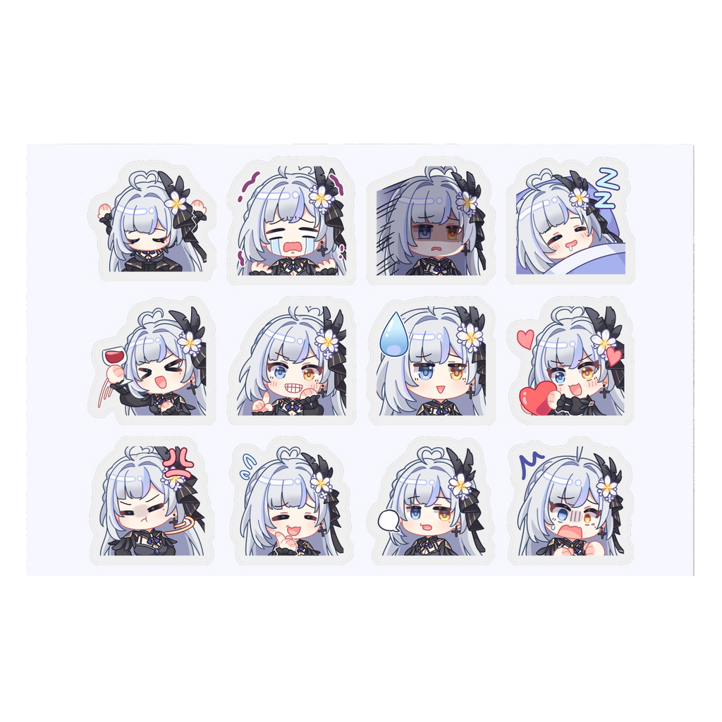 ミルキーグリーンの夜のアンデッドステッカー