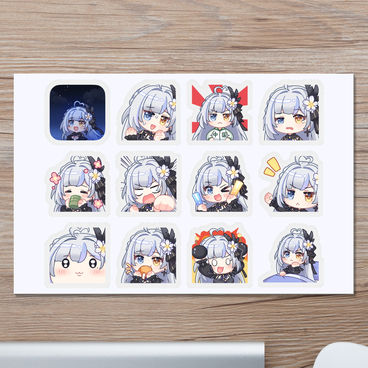 Milky Green Undead of the Night Stickers