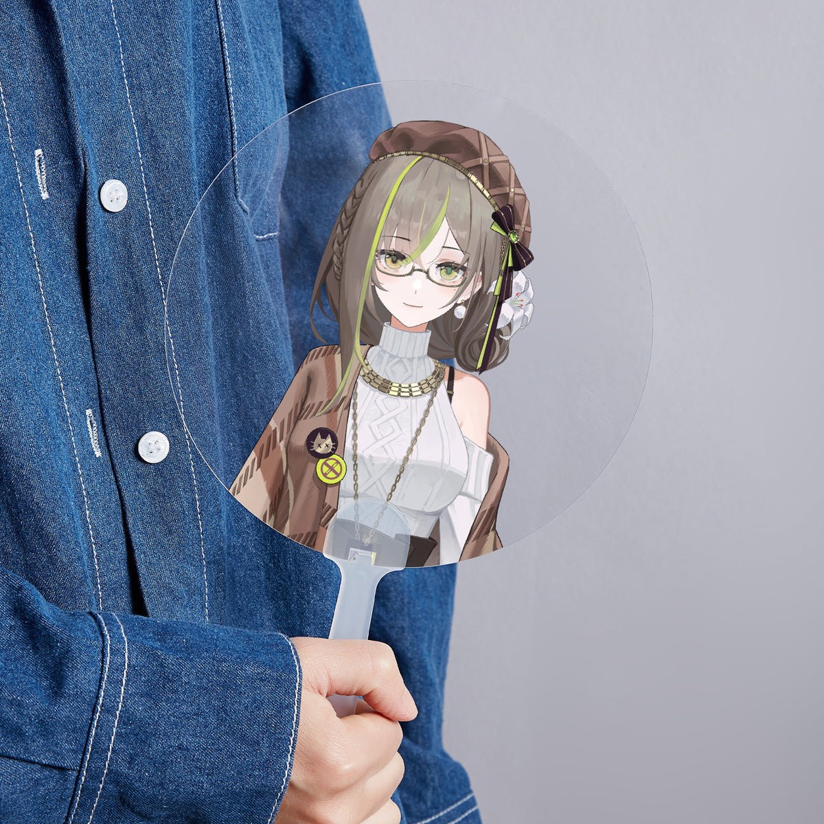 Milky Green Spring/Fall Suit Fan