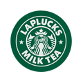 LAPLUCKS MILK TEA Starbucks Parody Round Rug