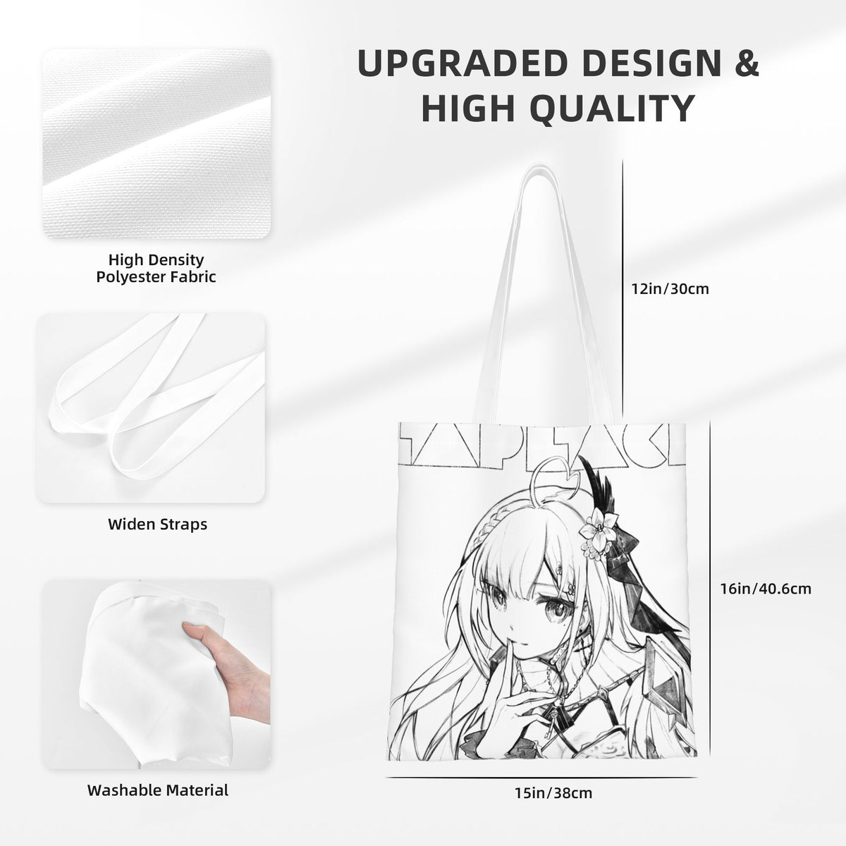Milky Green Undead of the Night Sketch Tote Bag