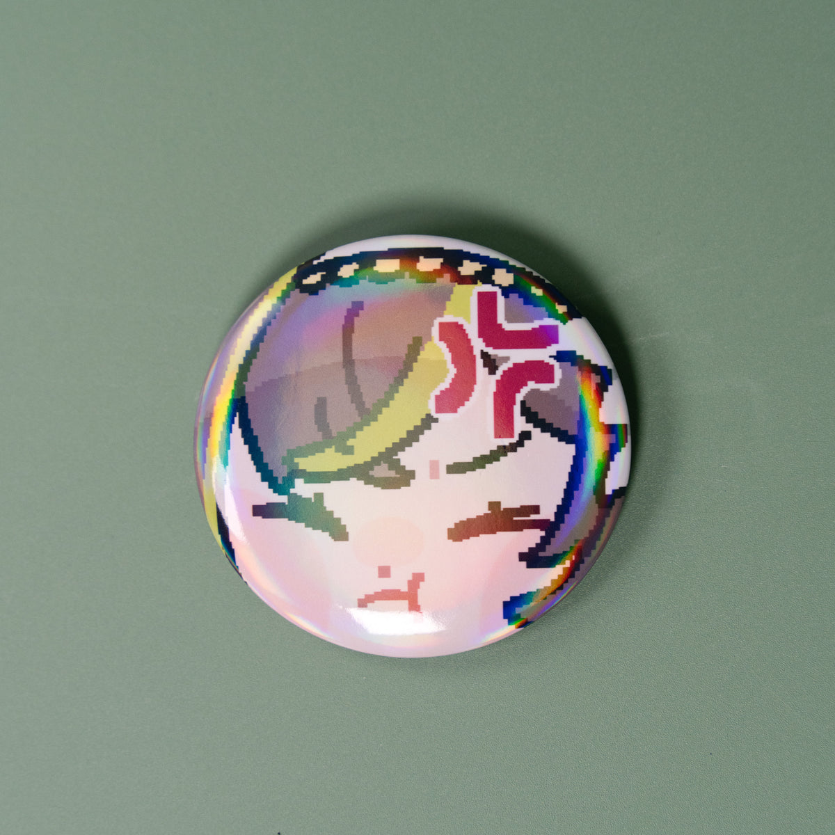 Milky Green White Battle Suit 8-Bit YBB Badge