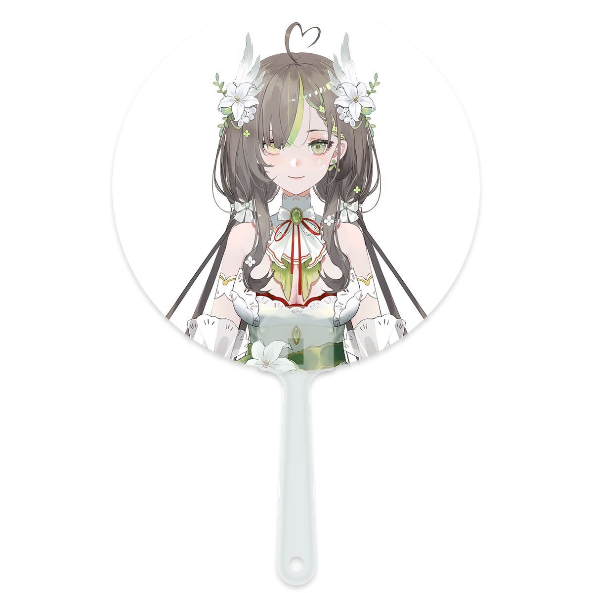 Milky Green Hand Fan